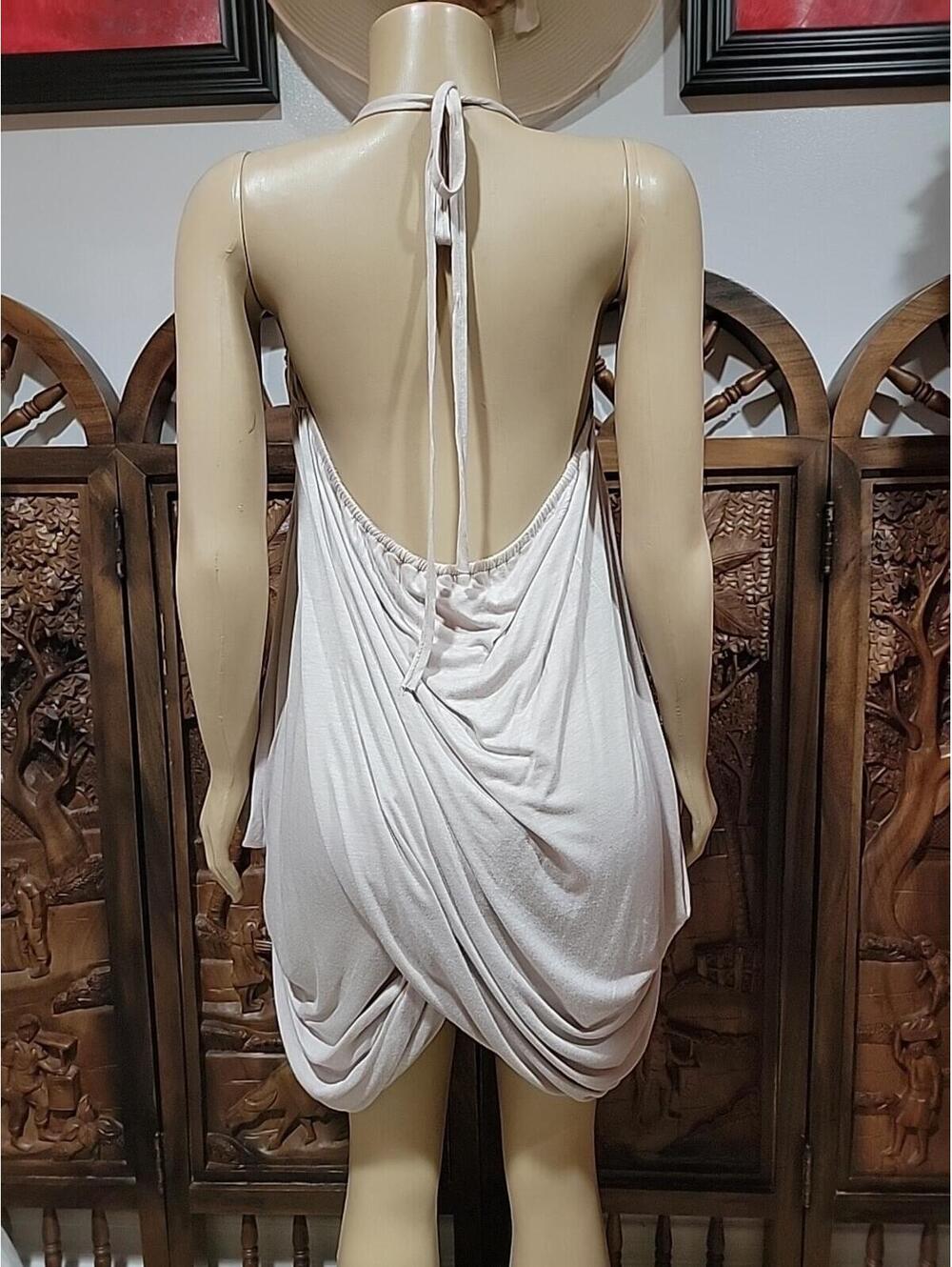 Stunning. Michelle Mason, Women's Draped Dress Size S Tan Cocktail Casual #C1